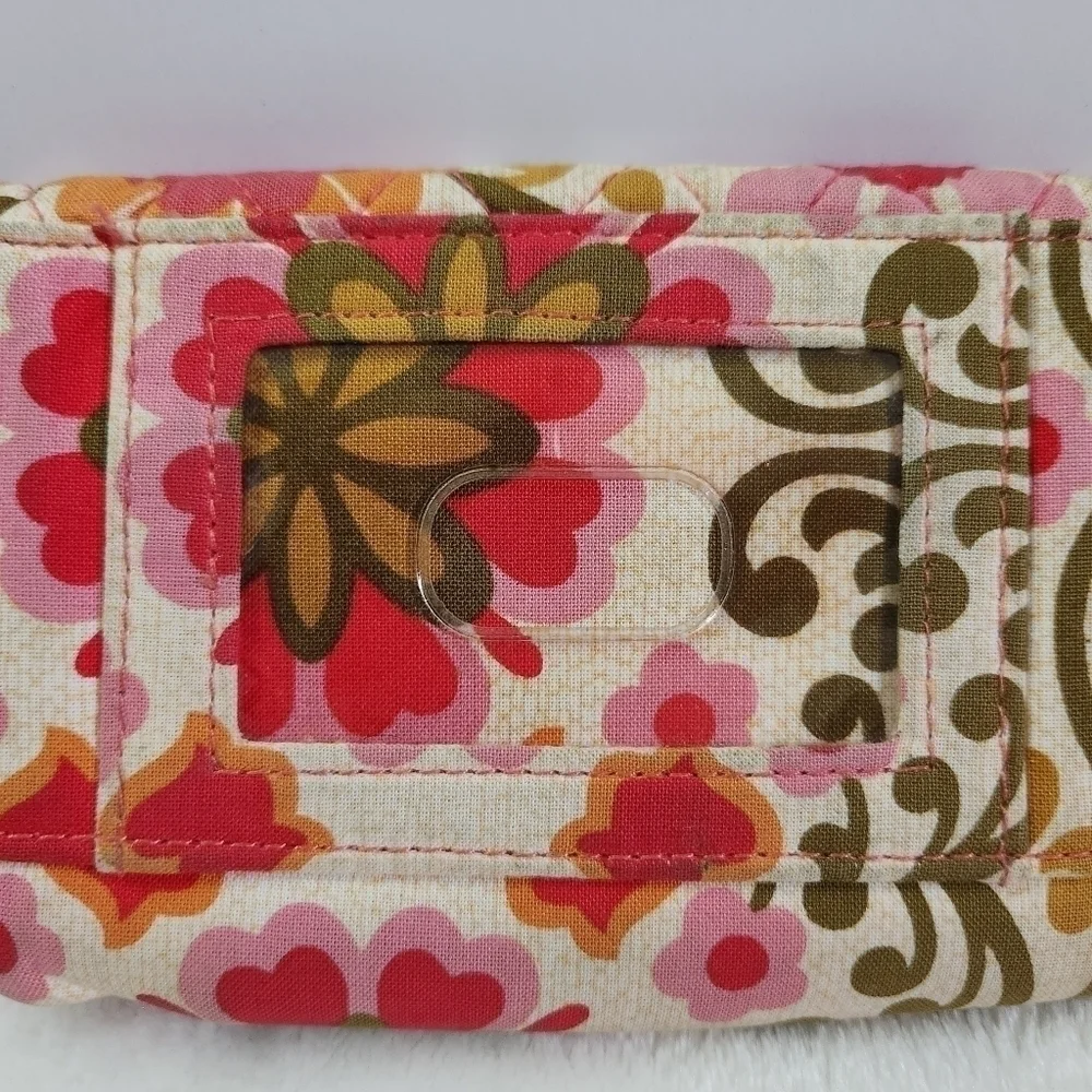 Vera Bradley Retired Folkloric Quilted One For The Money Wallet Coin Bag - Picture 5 of 16